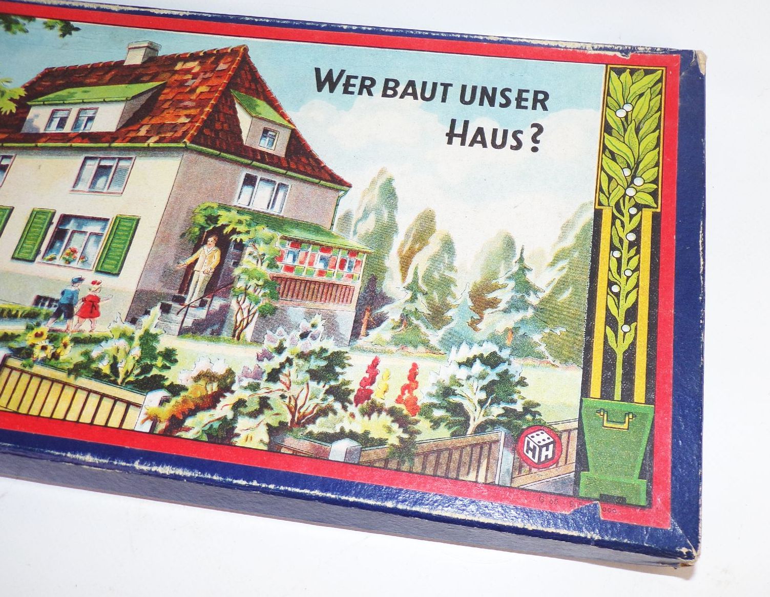 Altes Brettspiel Wer baut unser Haus Würfelspiel 