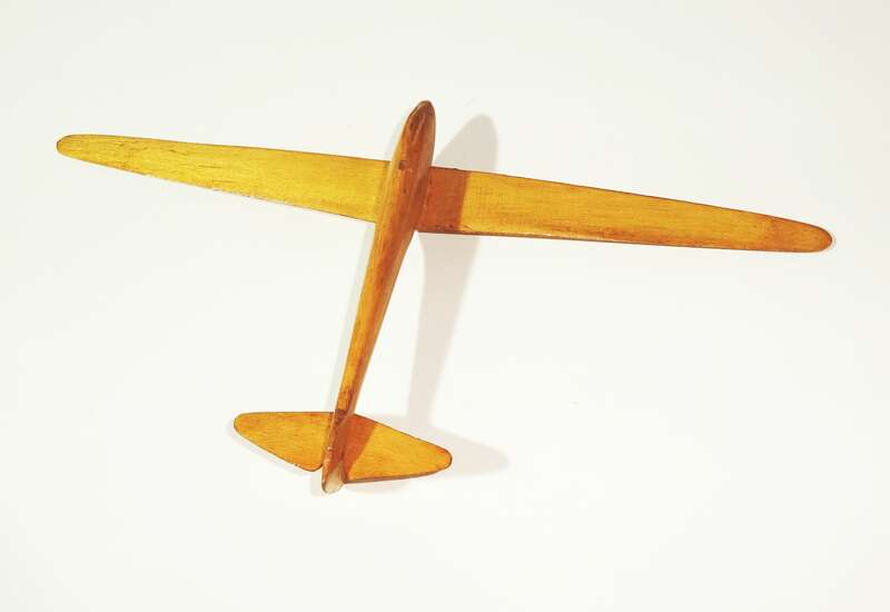 Schreibtisch Flugzeug Holz Segelflugzeug Fliegerei Deko Vintage 