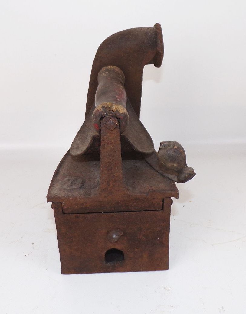 Altes Bügeleisen Antik Eisen Holzgriff Deko 