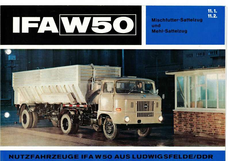 Prospekt Ifa Mischfutter Sattelzug und Mehl Sattelzug 1973 LKW Nutzfahrzeug (H3