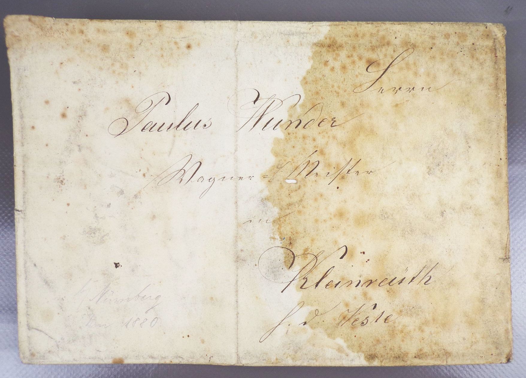 Alte Karneval Urkunde Nürnberg Fränkische Fastnacht um 1880 Alte Karneval Urkunde Nürnberg Fränkische Fastnacht um 1880