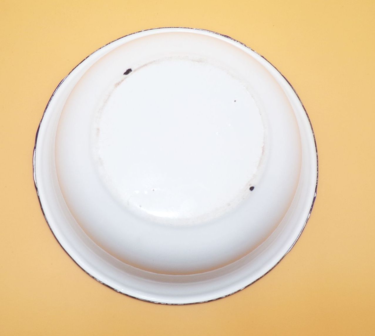 Alte Schüssel Pflanzschale blauer Rand Gartendeko Landhaus Vintage