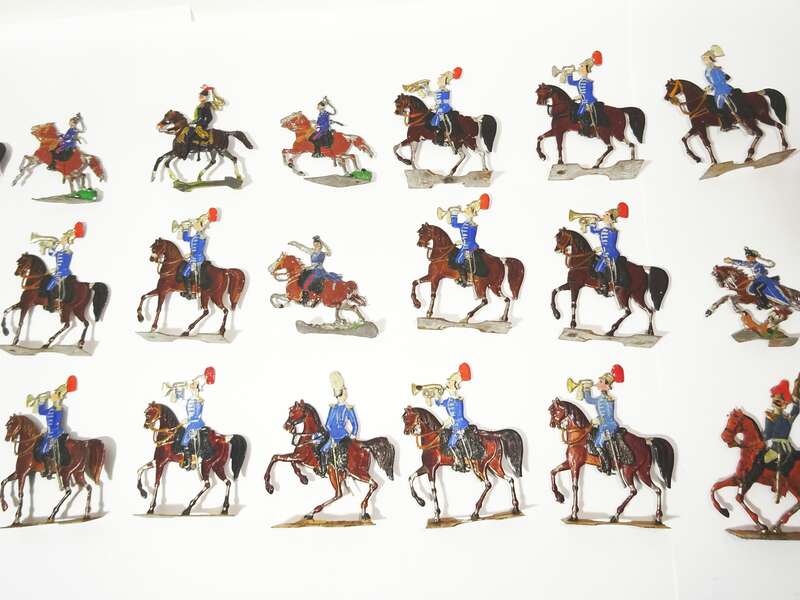 Alte Zinnfiguren Trompeter Korp Königshusaren Regiment Nr 18 Zinnsoldaten