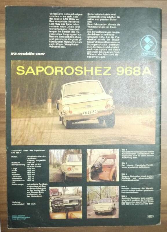 KFT VEB Berlin August 1975 Ikarus IFA 211 DDR Zeitschrift Sapaoshez 968A