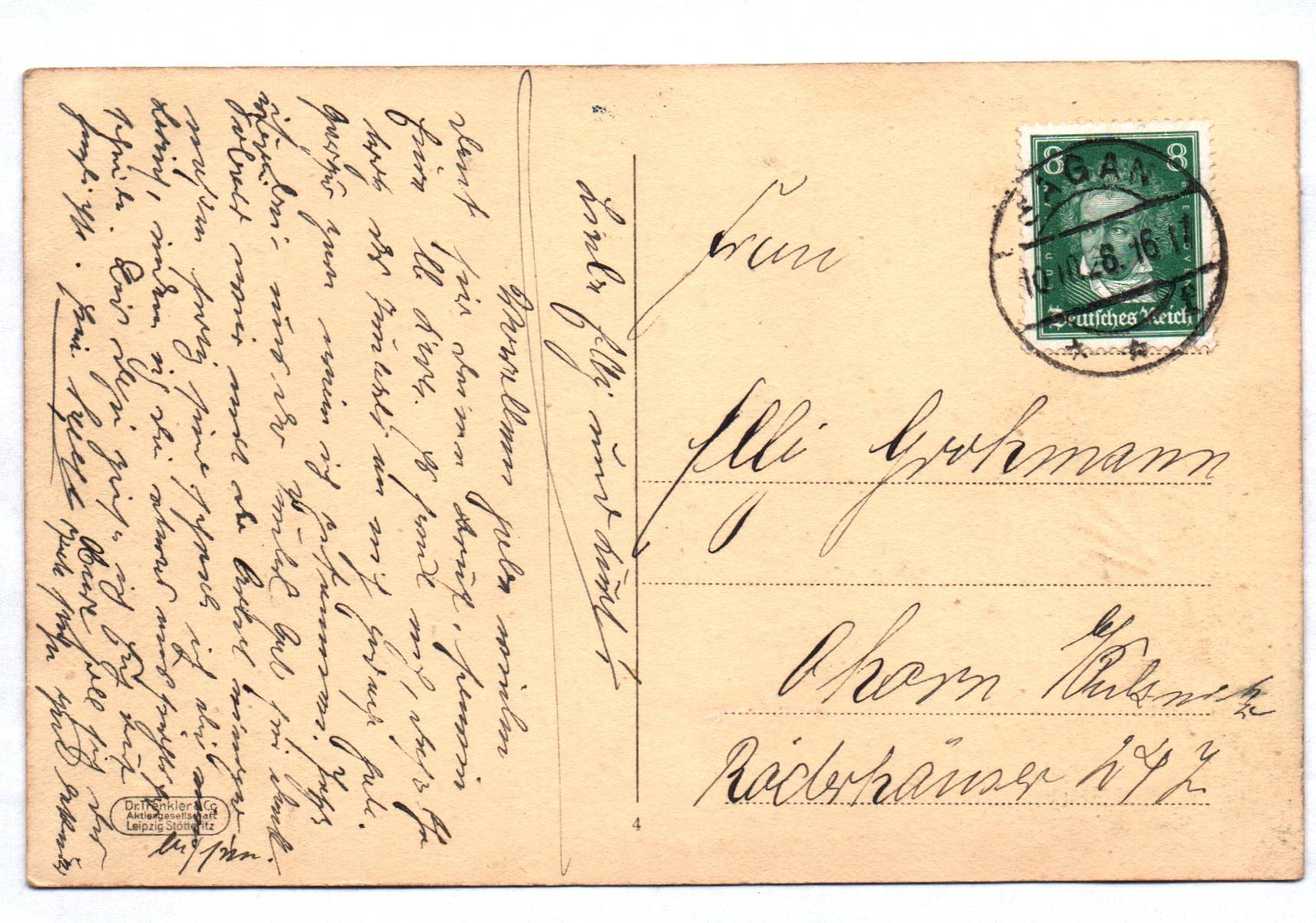 Ak Sagan Kreuzkirche 1926