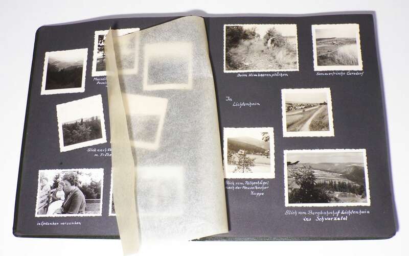 DDR Fotoalbum 1957 Thüringen Reise Eisenach Rudolstadt Wartburg Auto Zoo