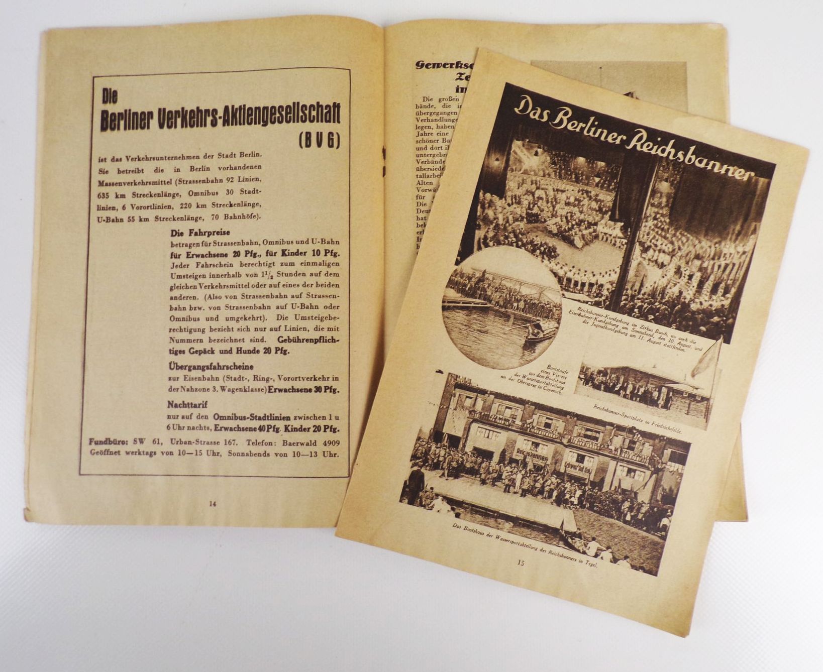 Berlin 1929 Festschrift zur Bundes Verfassungsfeier Reichsbanner Original