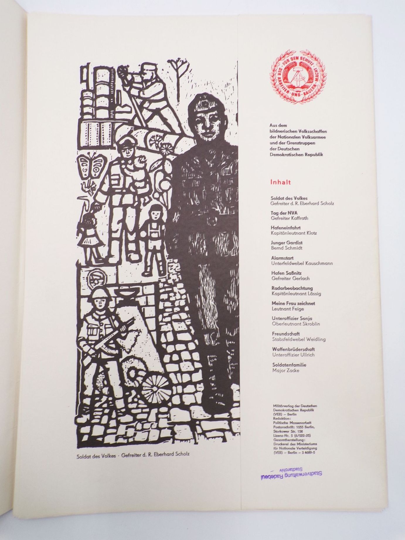 Grafiken 20 Jahre Nationale Volksarmee DDR Grafiken 20 Jahre Nationale Volksarmee DDR