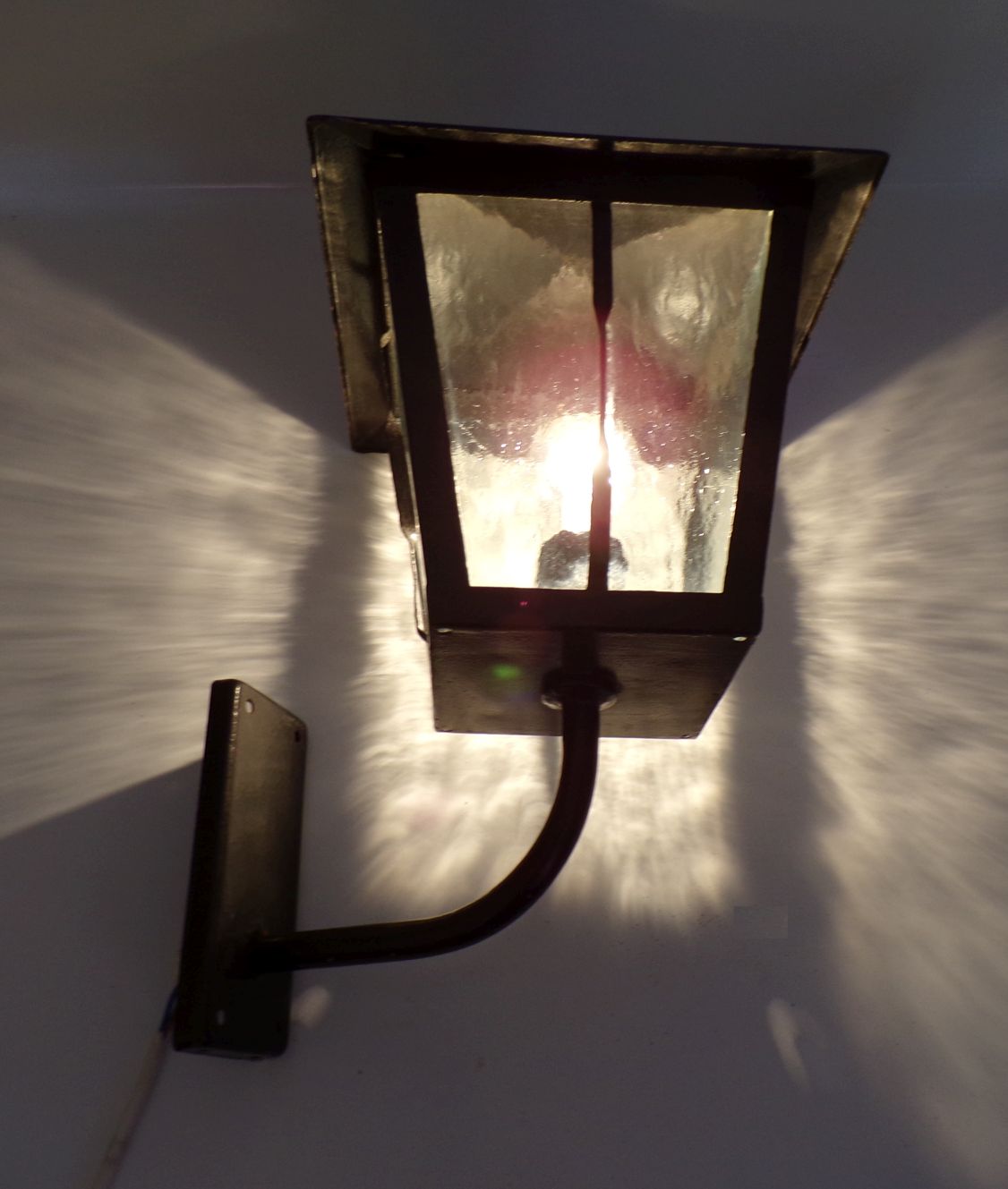 Wandleuchte Laterne Gartenlampe E27 Schwarz Vintage 