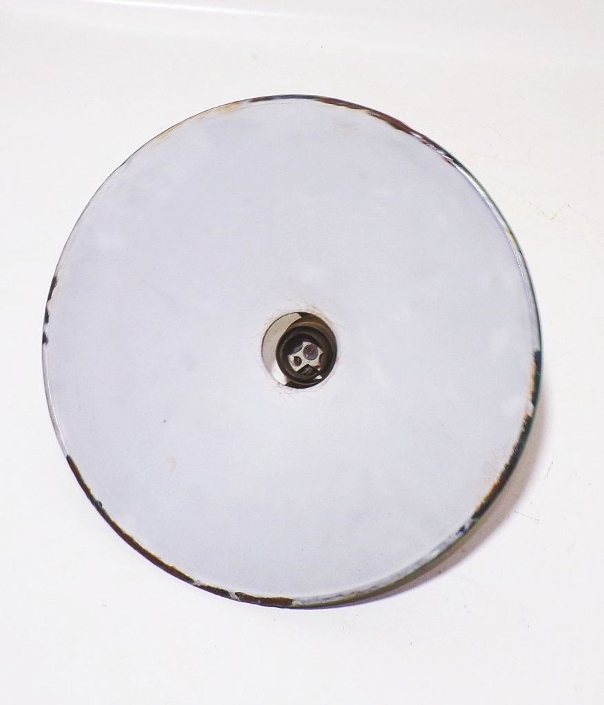 Alte Emaille Deckenlampe Fabrikleuchte Pendellampe Grün Weiss E27 vintage