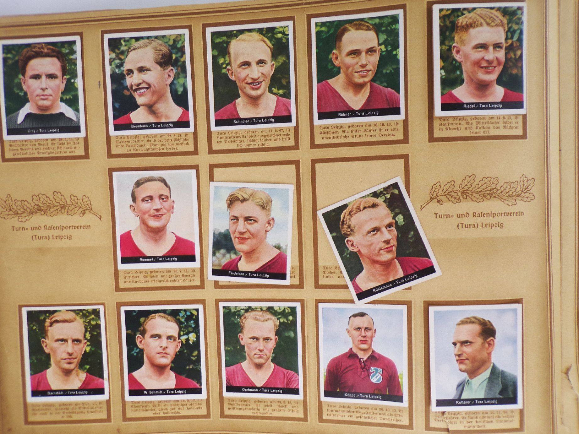 Hinein Fußball Sammelbilderalbum Cigarettenfabrik Müller Dresden um 1930 Hinein Fußball Sammelbilderalbum Cigarettenfabrik Müller Dresden um 1930