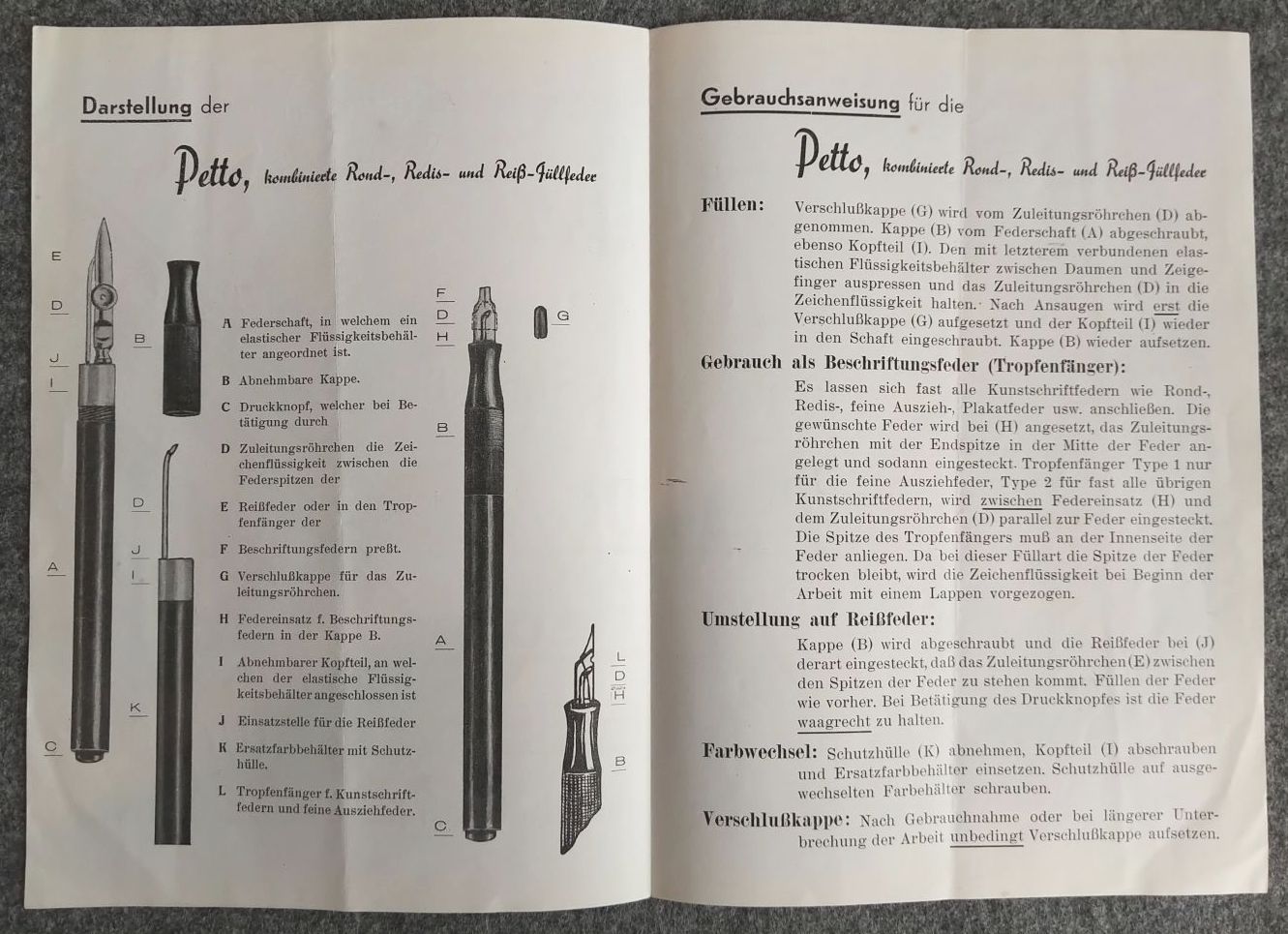 Prospekt Petto die kombinierte Mehrfarben Füllfeder Zeichner