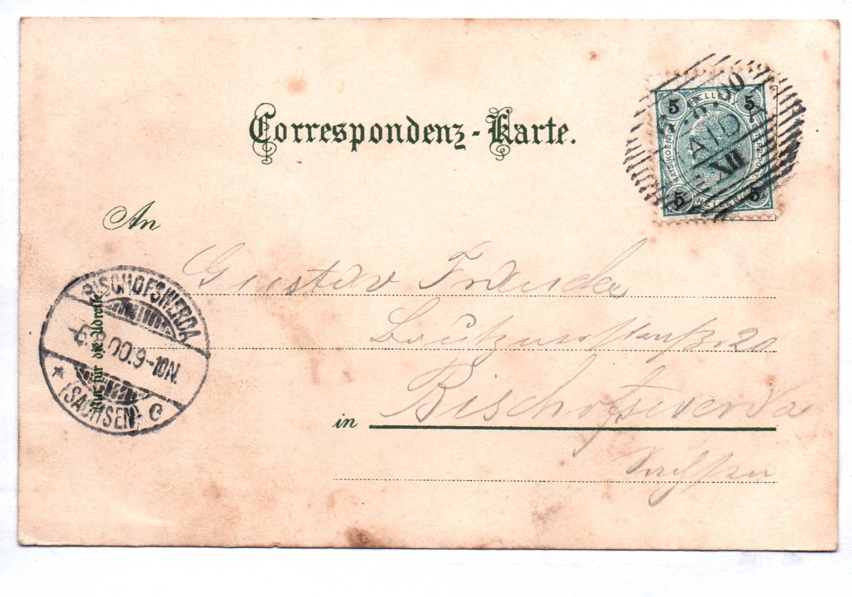 Litho Ak Haida Bürgerschule und Kirche 1900