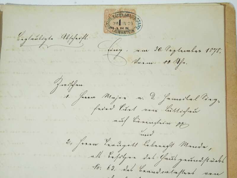 Akte Major Hannibal von Lüttichau Schloss Bärenstein Kaufvertrag 1879