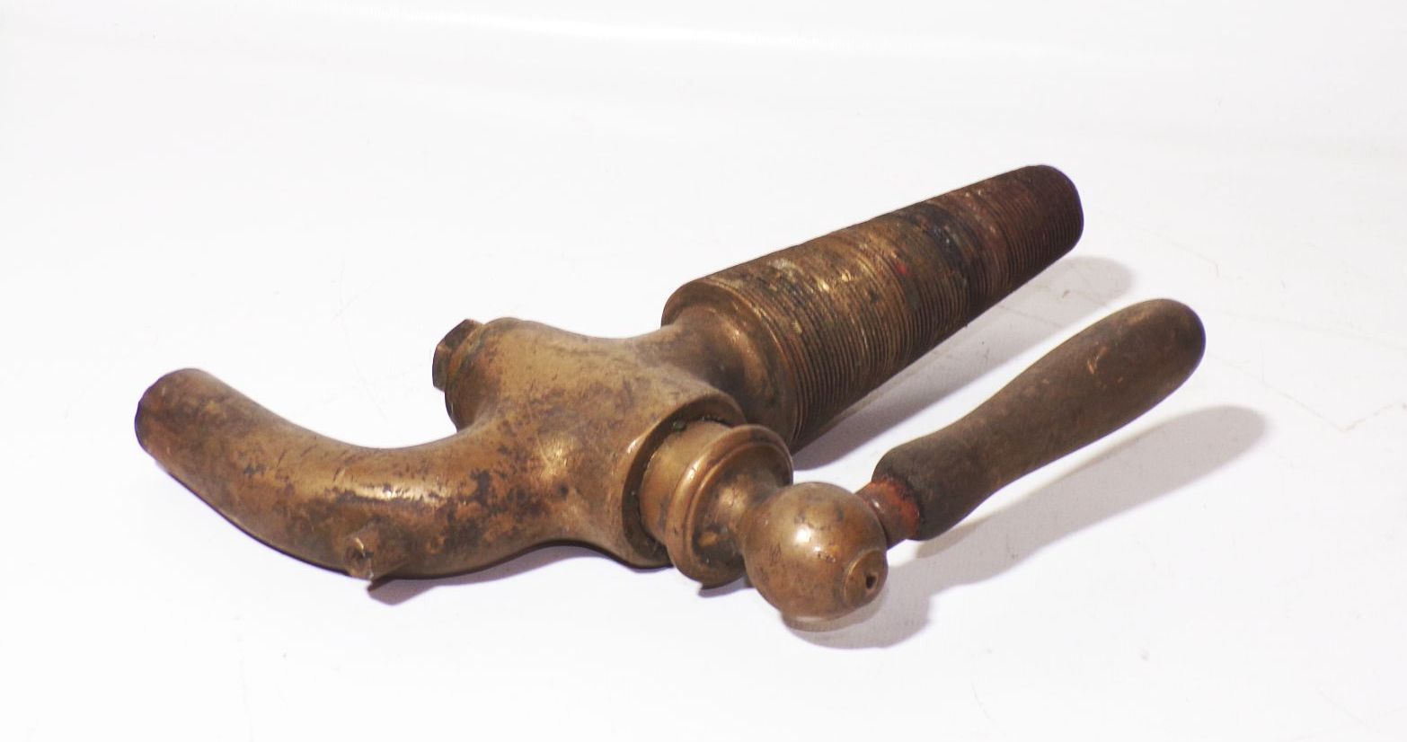 Zapfhahn Messing Massiv Hahn Ablauf alter Ablaufhahn 