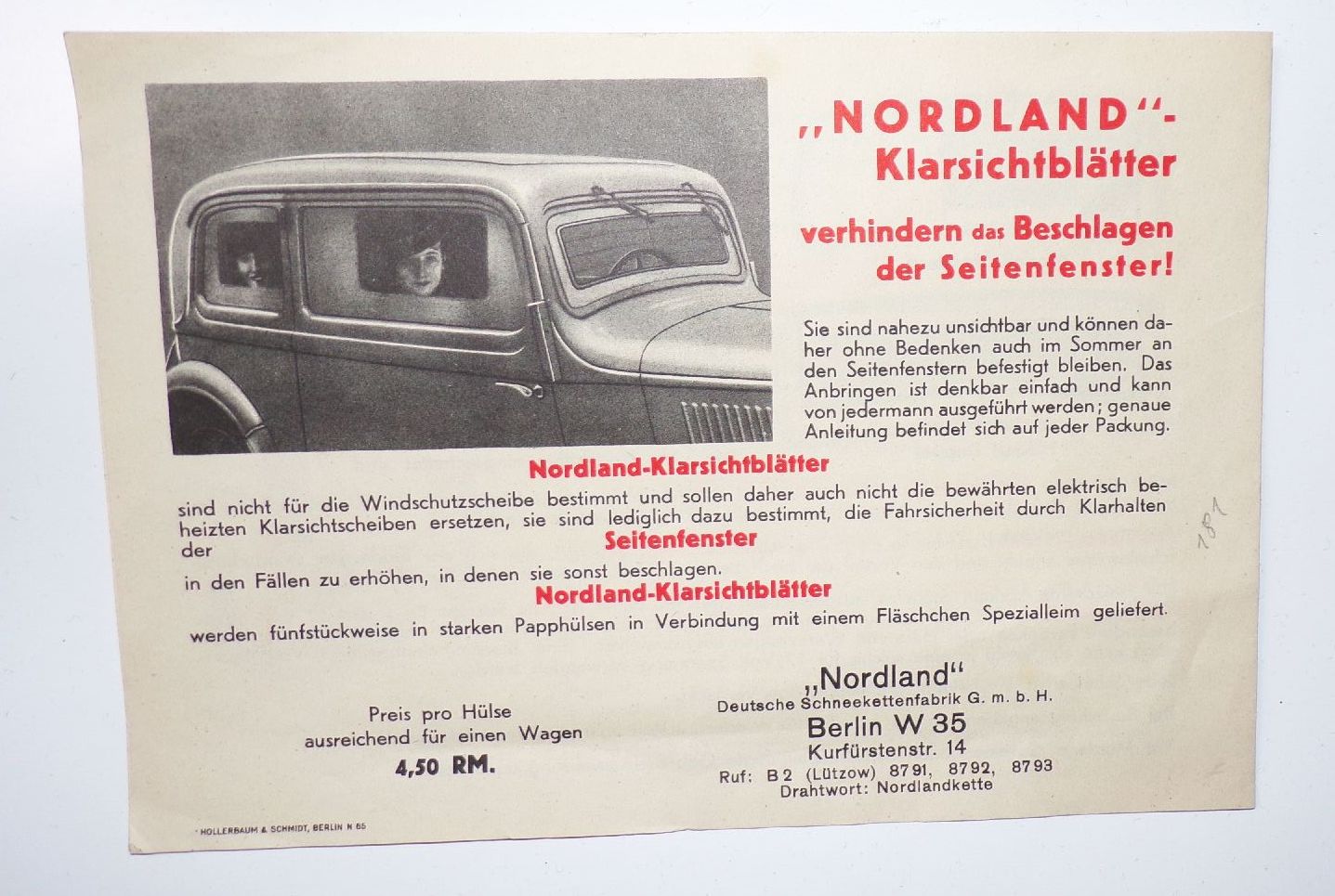 Nordland Stabil Klarsichtscheibe Originalkarton Prospekt PKW Kfz Oldtimer Nordland Stabil Klarsichtscheibe Originalkarton Prospekt PKW Kfz Oldtimer