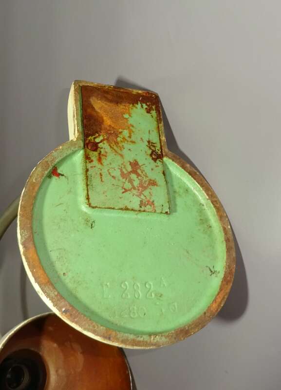 Art Deco Lampe Schreibtischlampe Bauhaus Leuchte Gussfuss Metall vintage