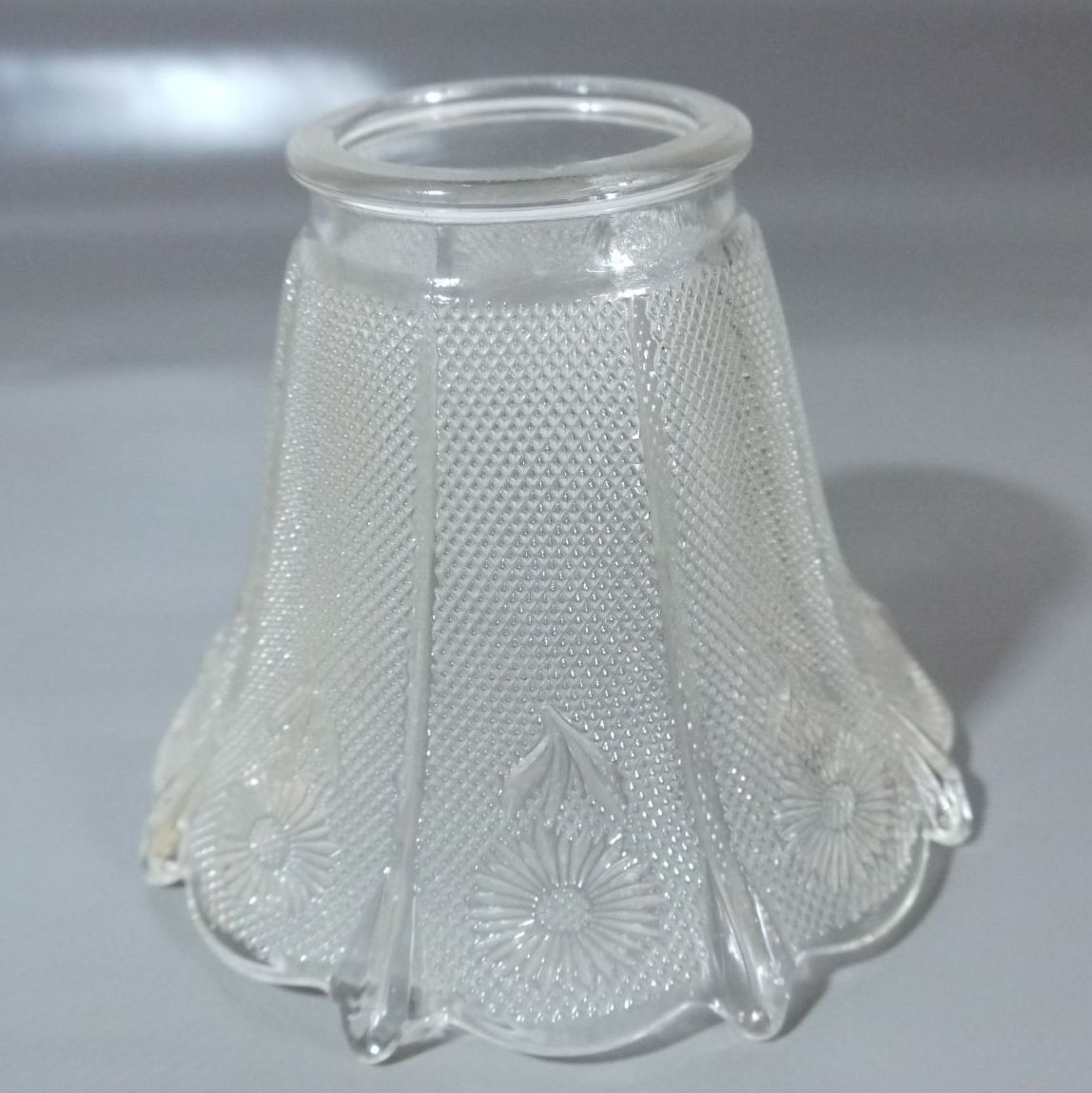 Glas Lampenschirm altes Lampenglas Blume Ersatzglas