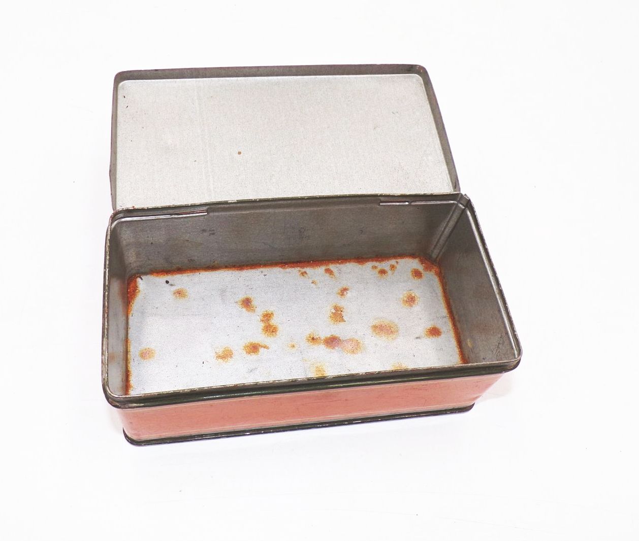 Alte Seidel und Naumann Blechdose orange Nähmaschinen Dose Box 