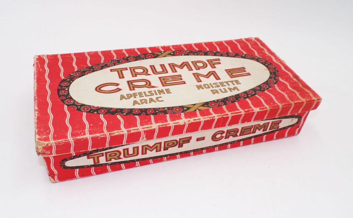 Alter Karton Trumpf Creme Pralinen Schachtel 1930 er Reklame Sammler Alter Karton Trumpf Creme Pralinen Schachtel 1930 er Reklame Sammler