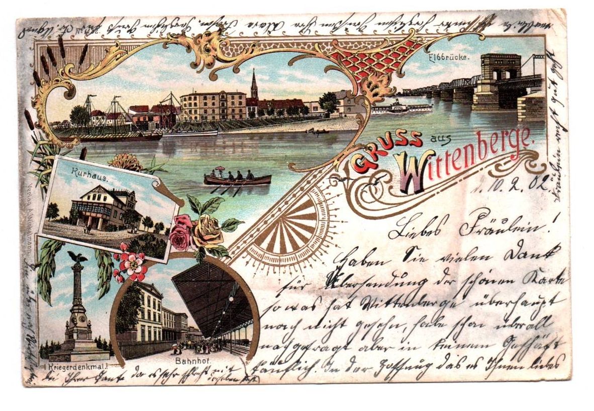 Litho Ak Gruss aus Wittenberge Brandenburg 1902