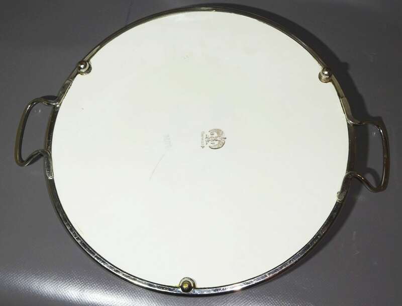 Jugendstil Tortenplatte BMF Porzellan Traube Weintraube Dekor um 1910