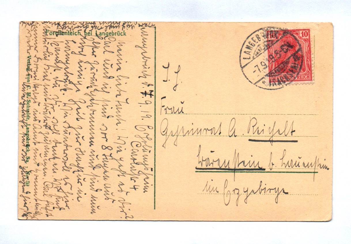 Ak Forellenteich bei Langebrück DR 1919 Sachsen Ak Forellenteich bei Langebrück DR 1919 Sachsen