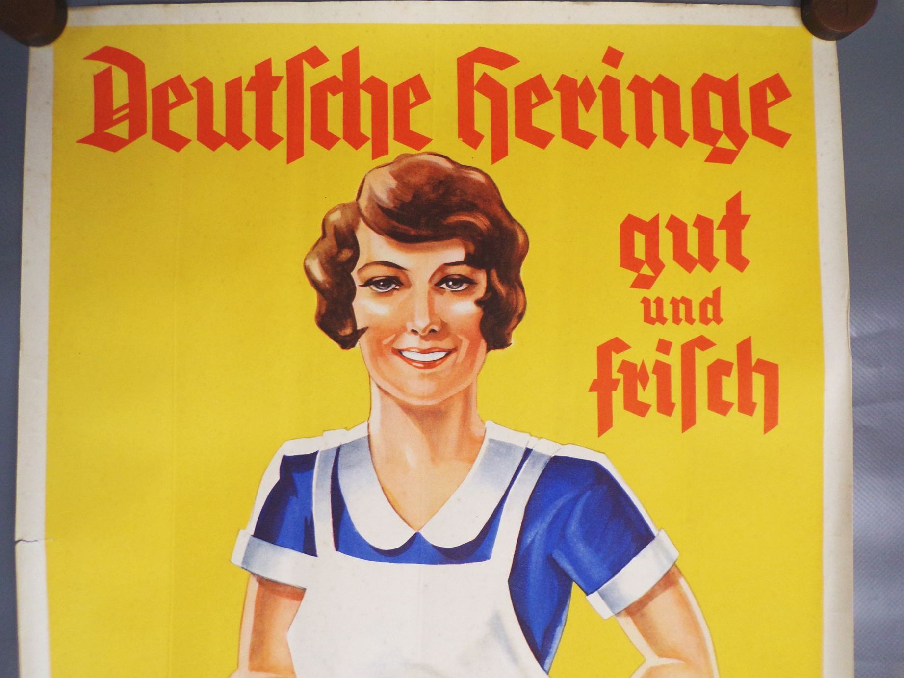 Altes Plakat Deutsche Heringe gut und frisch Seef um 1930 Lebensmittel