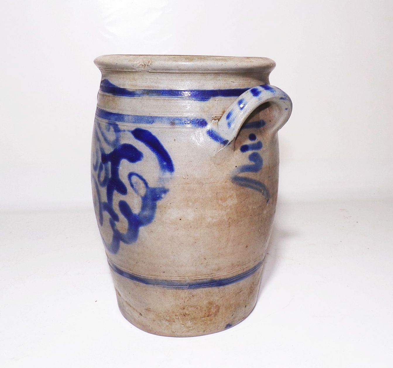 Alter Einlegetopf Salzglasur Keramik Topf Behälter Pflanzgefäß Gartendeko