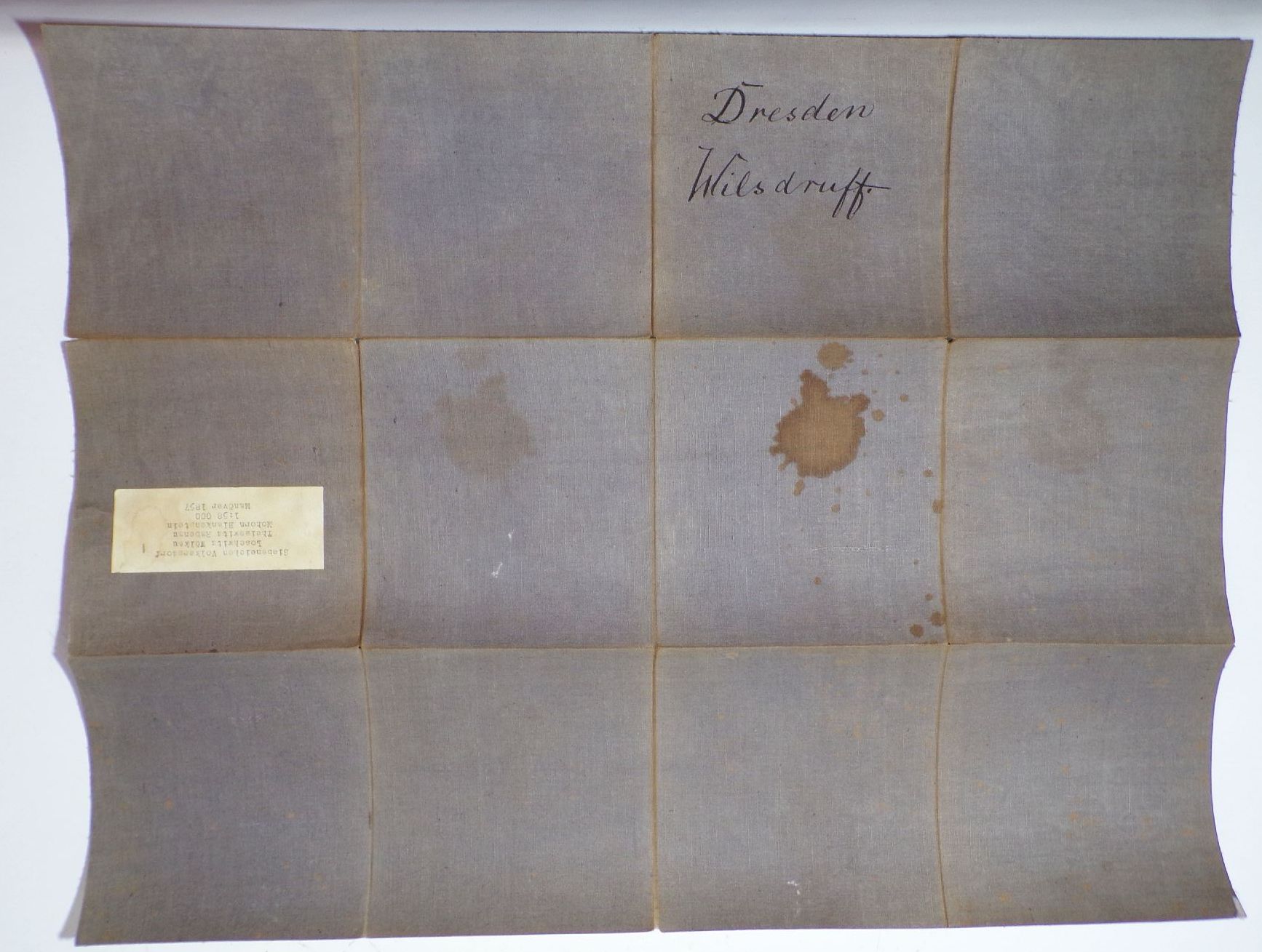 Manöverplan kgl sächsischen Truppen bei Dresden 1857 Militär Landkarte