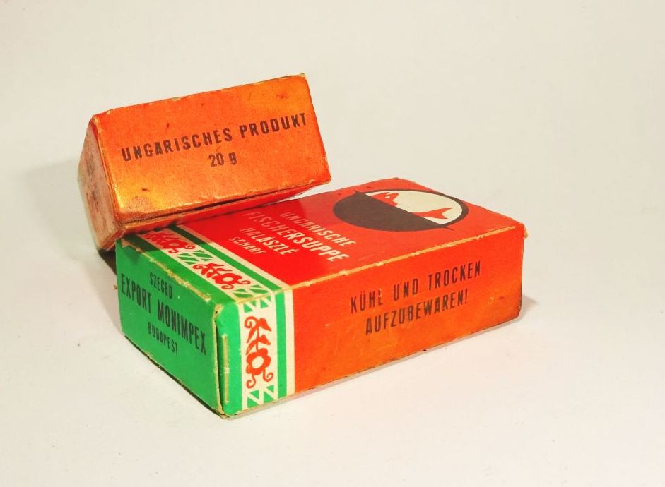 DDR Ungarische Fischsuppe Brühwürfel Scharf Unbenutzt NOS Reklame Sammler