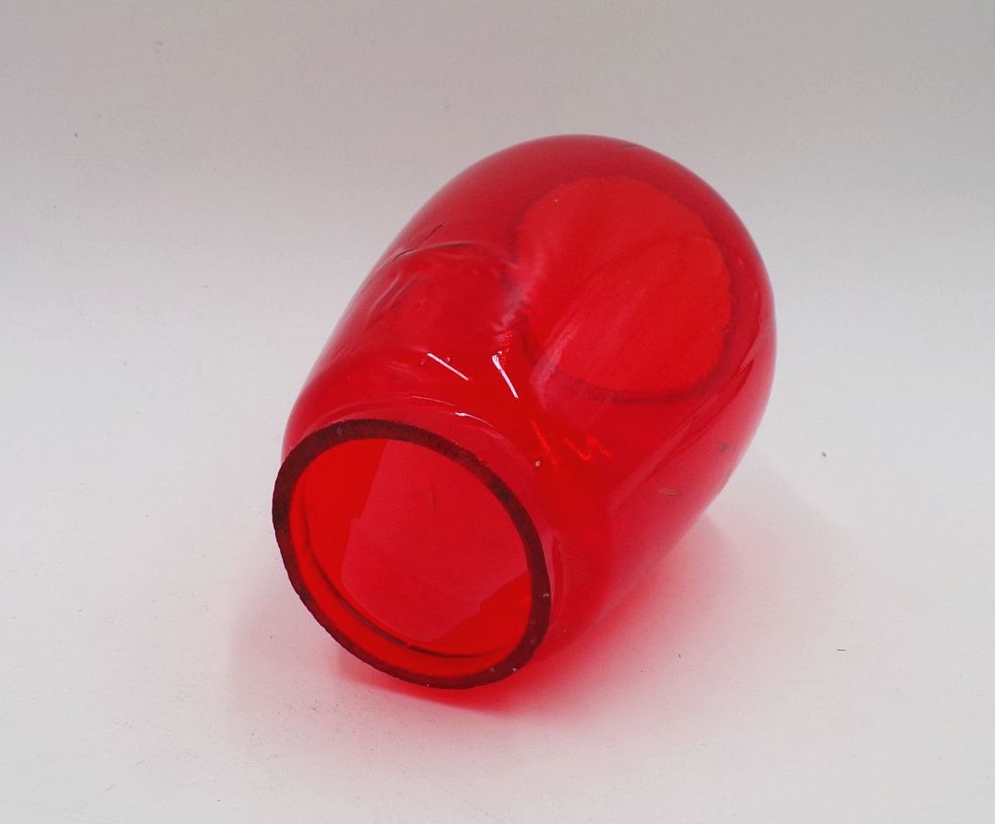 Altes Feuerhand Lampenglas Rot Ersatzglas Lampenschirm Deko Altes Feuerhand Lampenglas Rot Ersatzglas Lampenschirm Deko