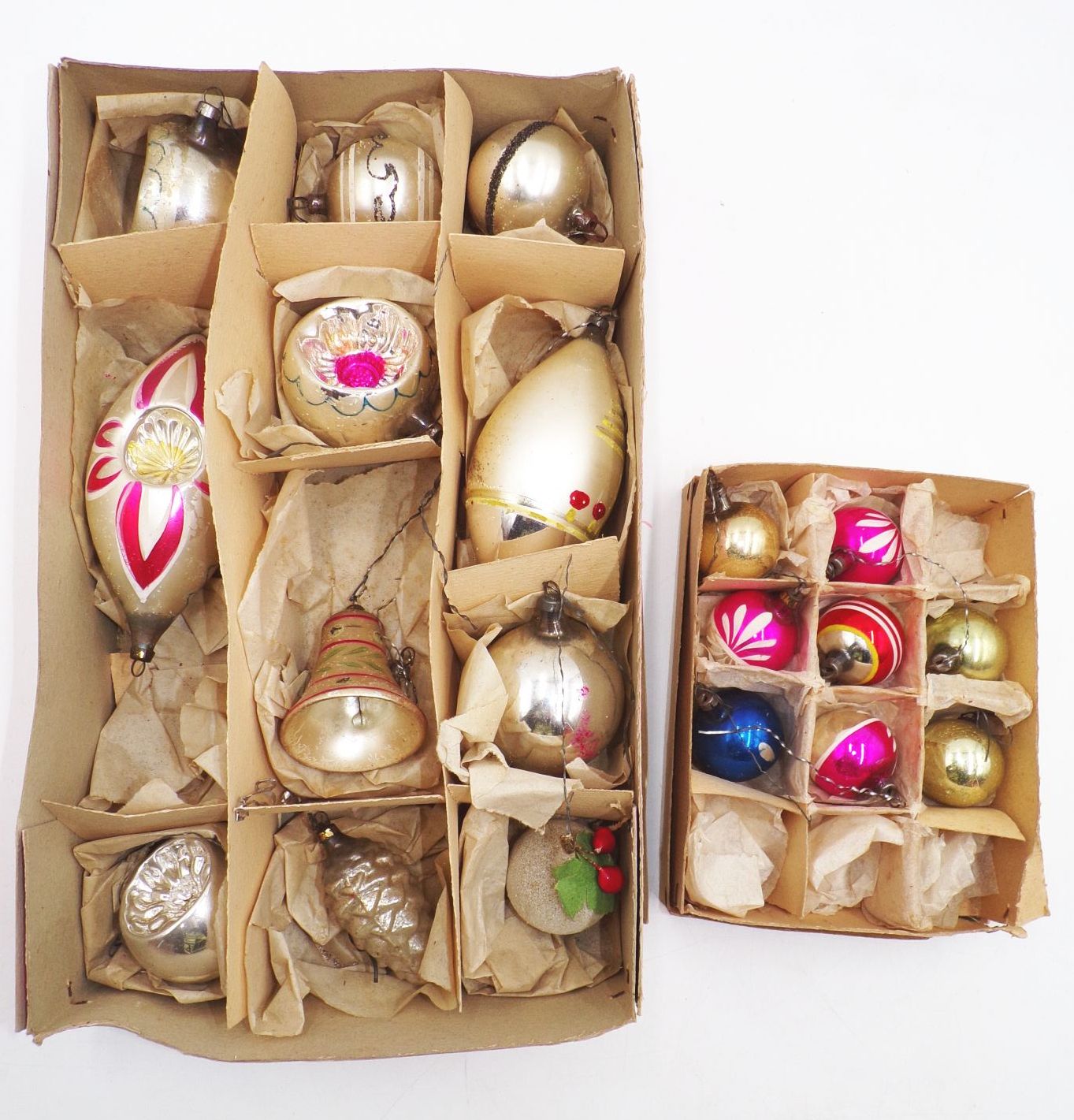 Alter Weihnachtsschmuck Christbaumschmuck Silber Bunt Antik DDR 