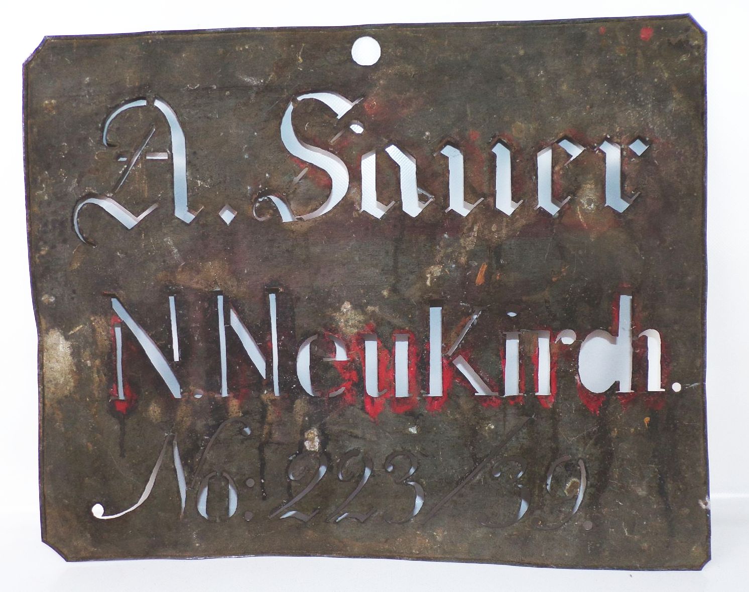 Alte Malerschablonen Sauer Neukirch Blechschilder Shabby Chic Vintage Deko