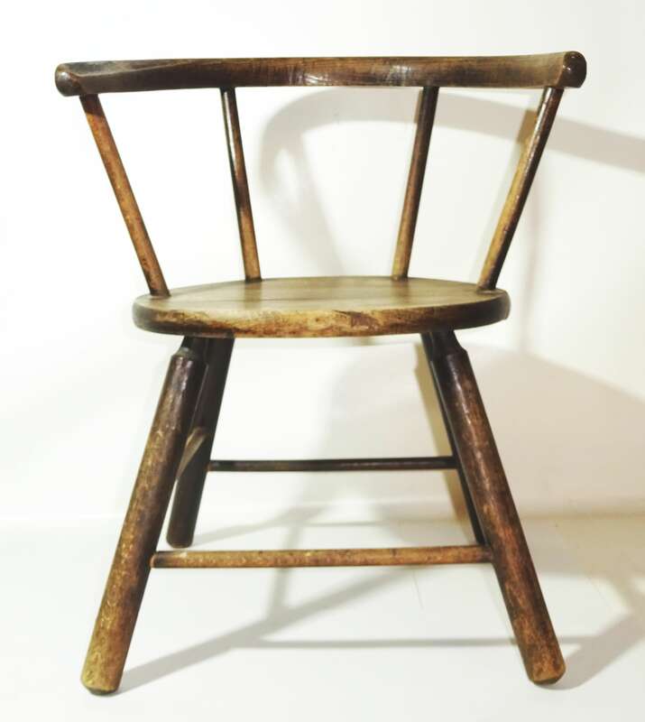 Alter Naether Kinderstuhl Puppenstuhl 38x44x30 cm true Vintage Holzstuhl chair !