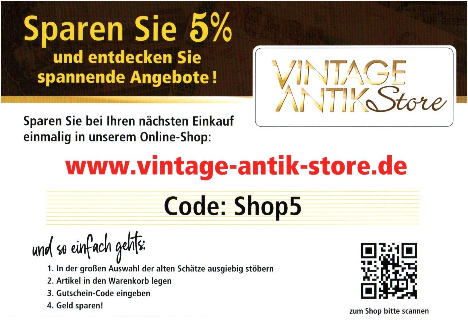 Antiquitäten Rabatt Aktion - Gutscheincode 10% auf Alles