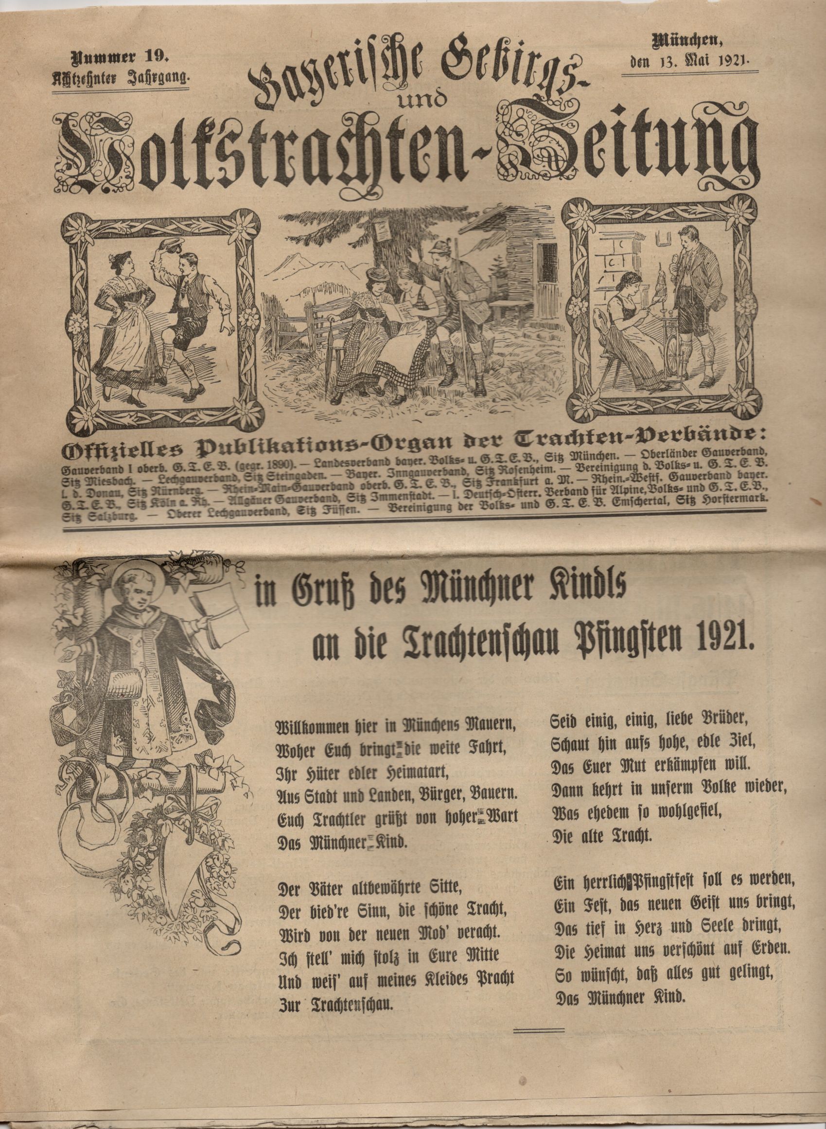 Bayerische Gebirgs und Volkstrachten Zeitung 1921 Nummer 19
