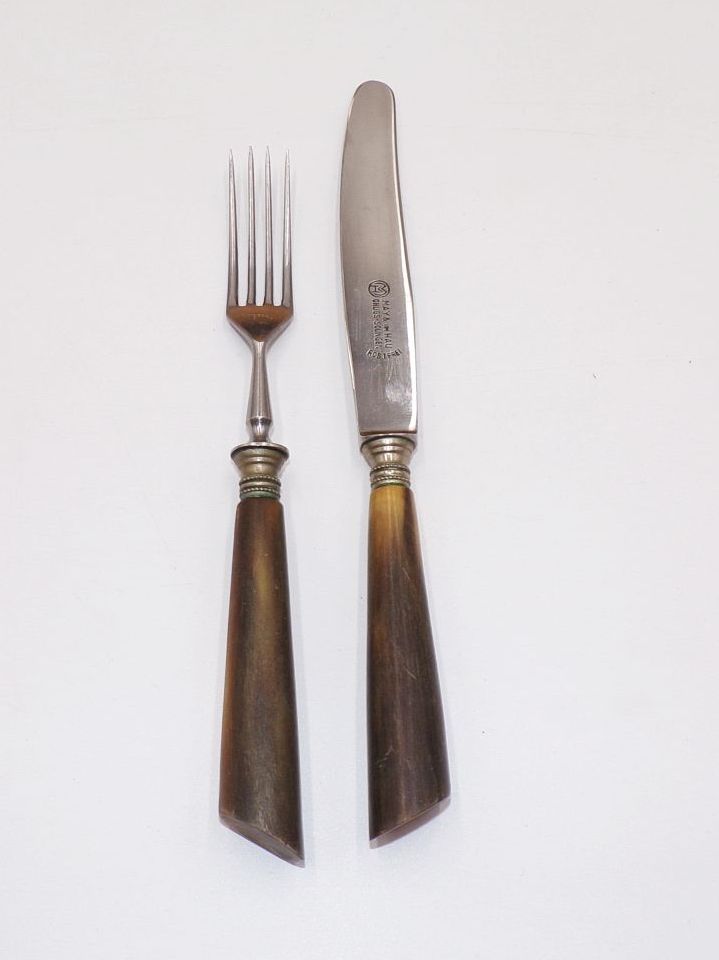 Altes Besteck May u vom Hau Ohligs Solingen Rostfrei 24 Teile Messer Gabel