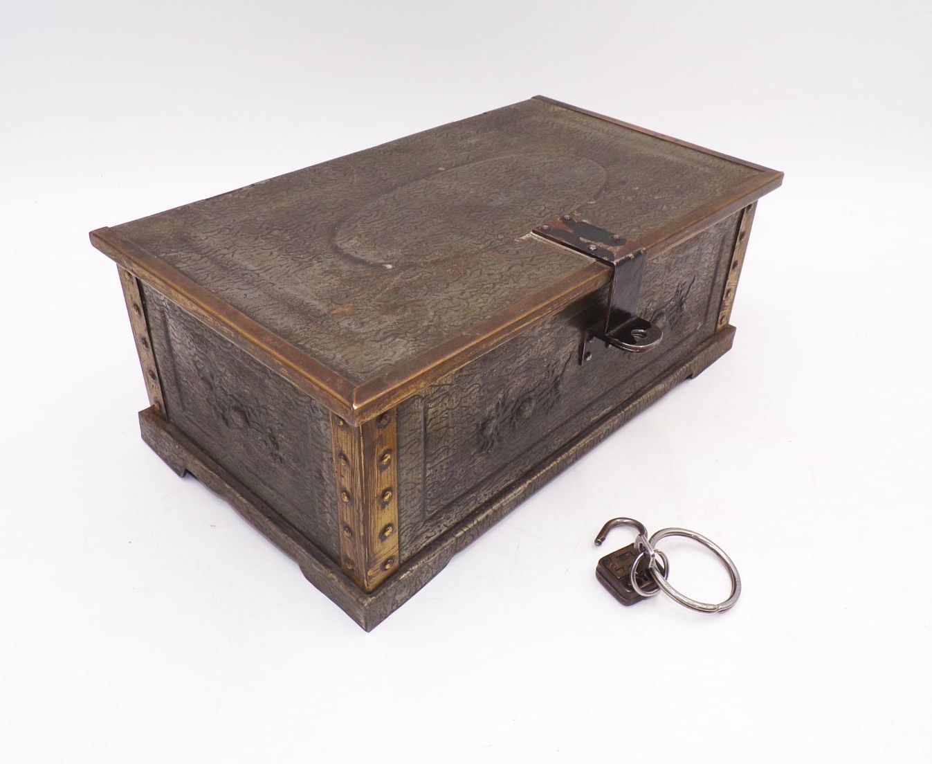 Alte Metall Schatulle Box Truhe Deko Alte Metall Schatulle Box Truhe Deko