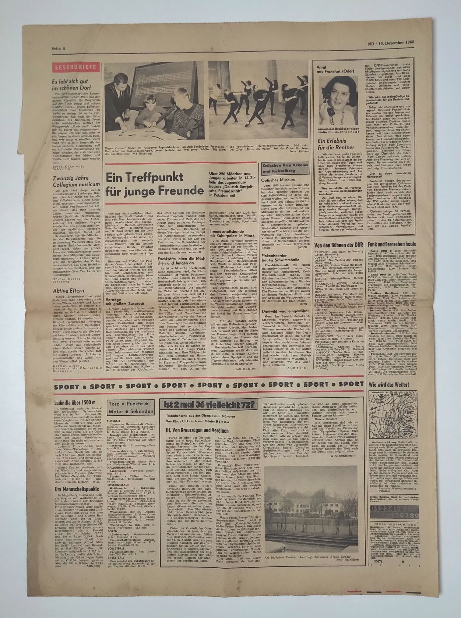 Neues Deutschland Nr 342 Menschenrechte nur im Sozialismus 1968 Neues Deutschland Nr 342 Menschenrechte nur im Sozialismus 1968