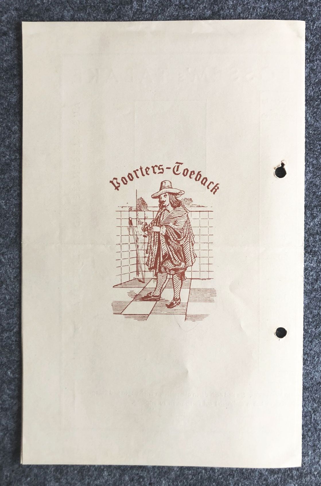 Van Rossems Tabak alte Preisliste Holländische Tabakfabrik Prospekt