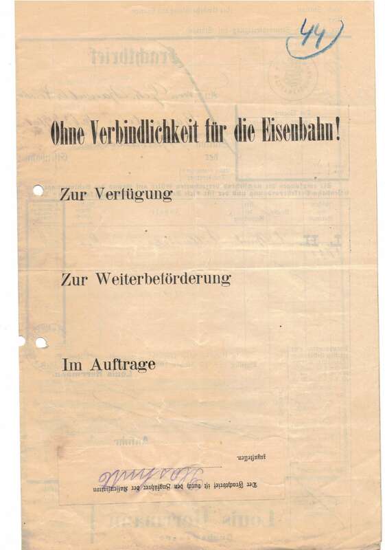 Frachtbrief Louis Herrmann Drahtweberei Dresden nach Bärenstein 1909 !