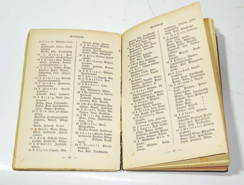 Adressbuch der Stadt Sömmerda 1909 Bode 