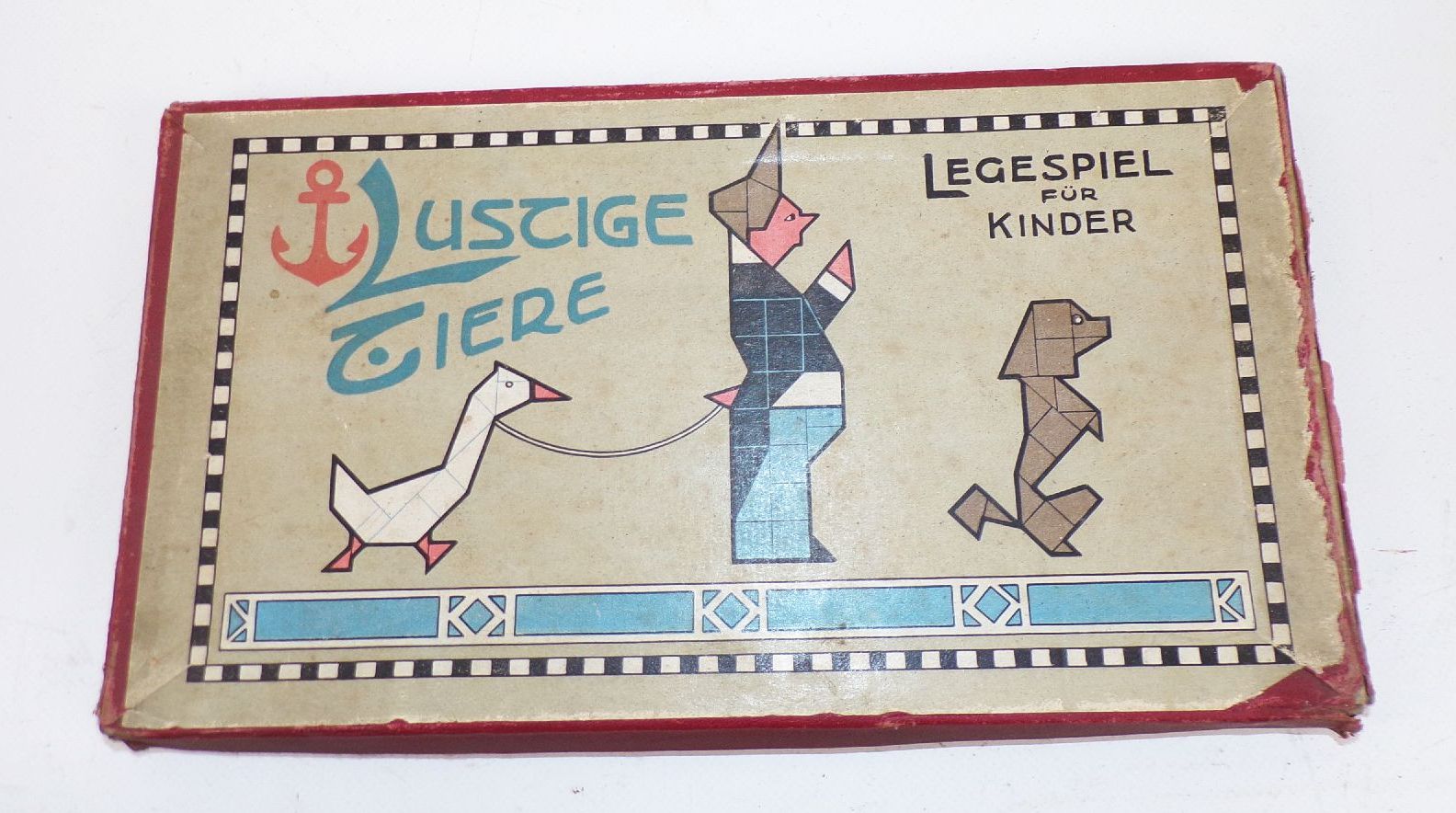 Lustige Tiere Legespiel für Kinder F Ad Richter Anker Mosaik um 1910