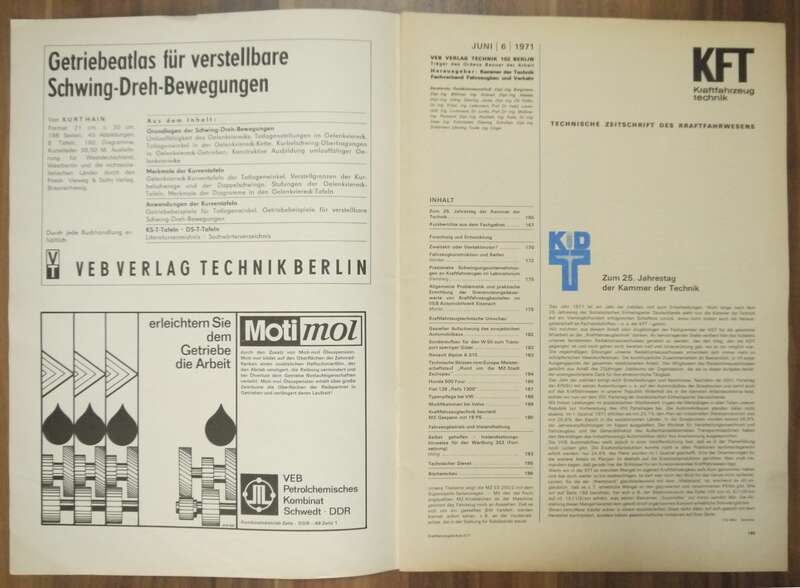 KFT Instandsetzungs Hinweise Wartburg 353 Juni 1971 Zeitschrift ES 250 2