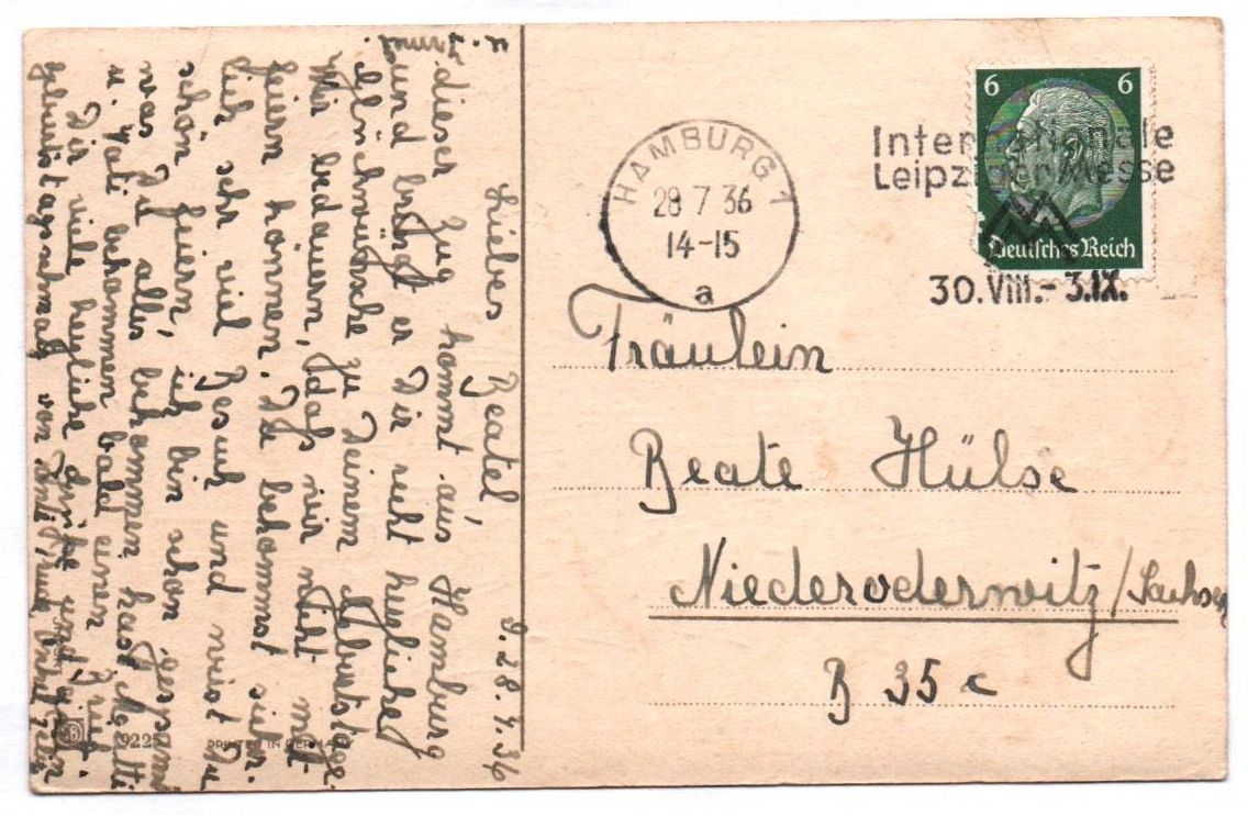 Ansichtskarte Dampflok in voller Fahrt 1936 Glückwunsch Postkarte