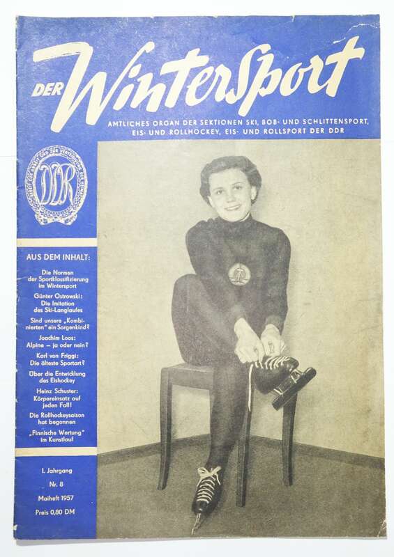 Der Wintersport Nr 8 von 1957 Günter Ostrowski Joachim Loos Heinz Schuster