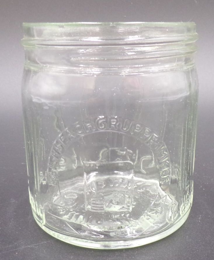 Altes Honigglas Reichsfachgruppe ohne Deckel Deko Imker Werbung