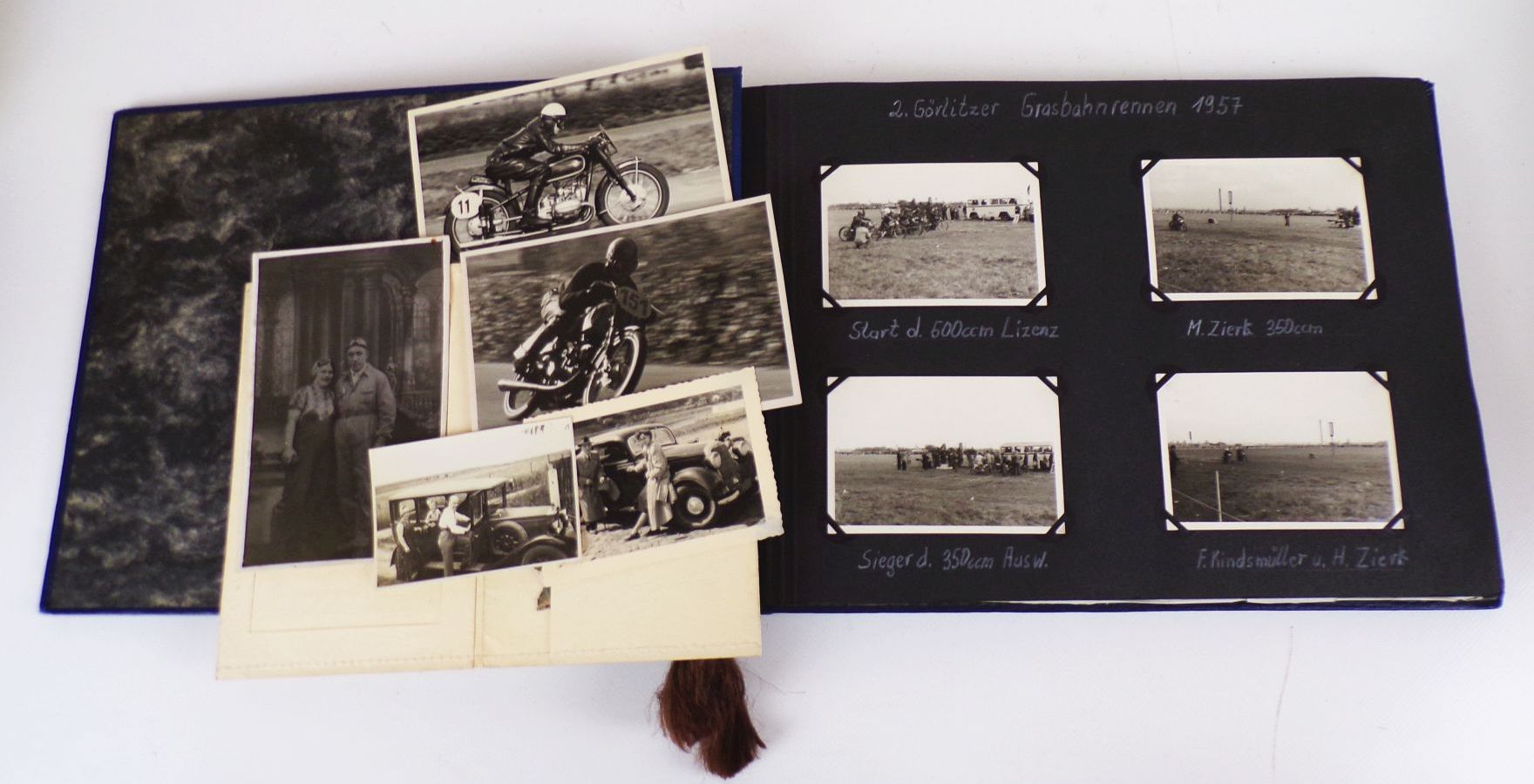 Motorsport Fotoalbum Grasbahnrennen 1957 Görlitz Meissner Sandbahnrennen