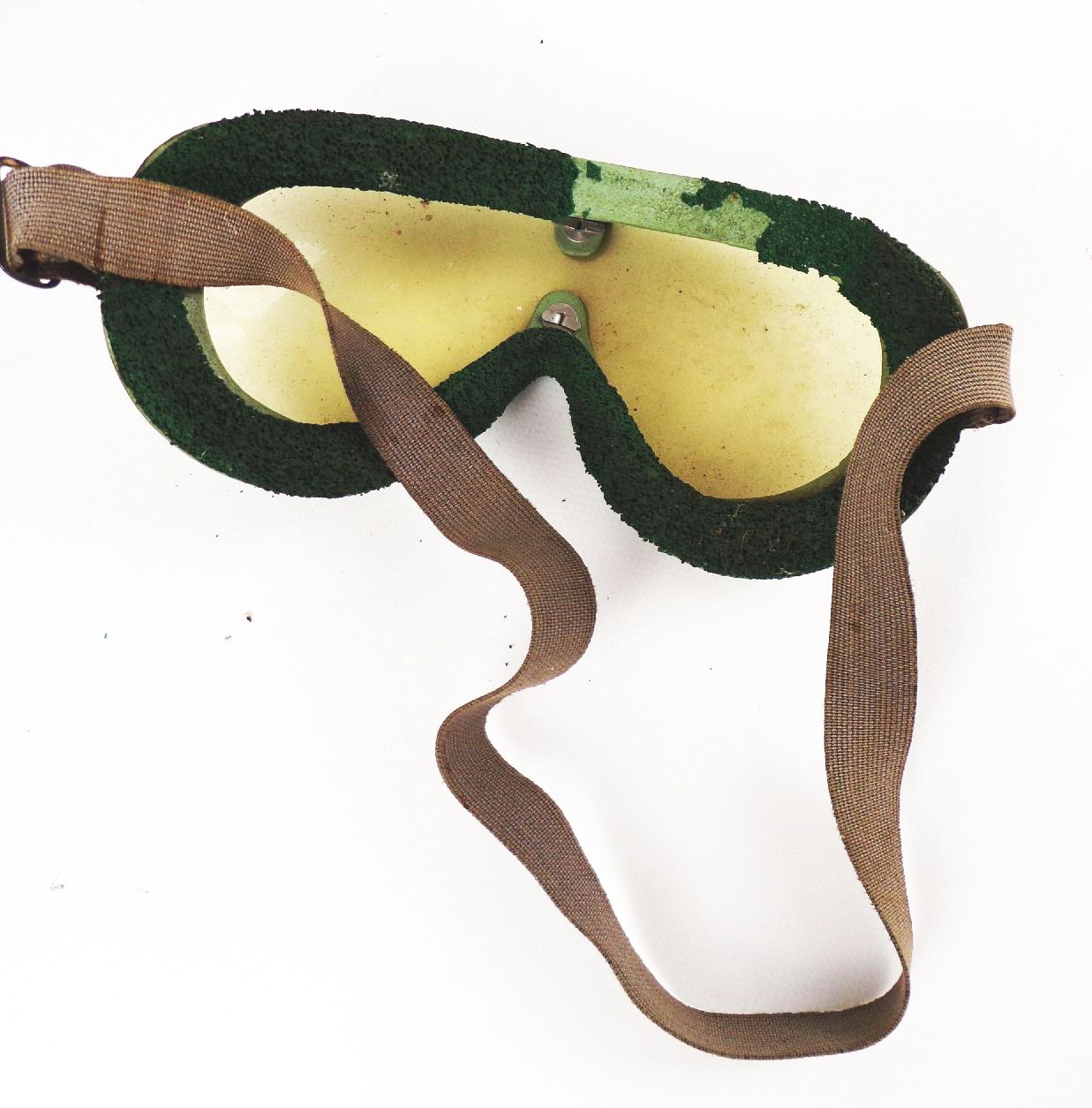 Halbschale Mopedhelm Grün Größe 54 Sturzhelm DDR Brille